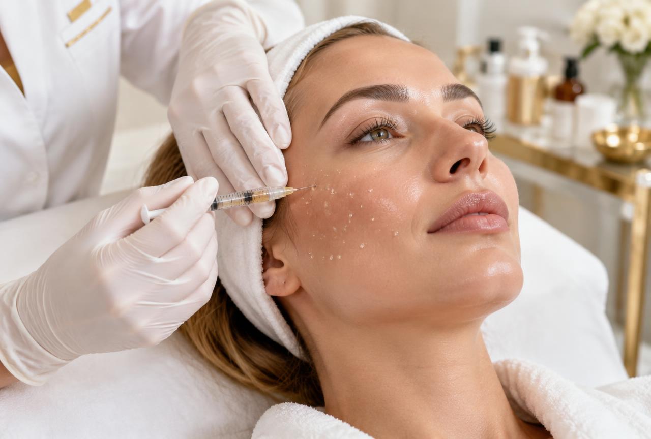 Mesoterapia facial con microinyecciones de vitaminas